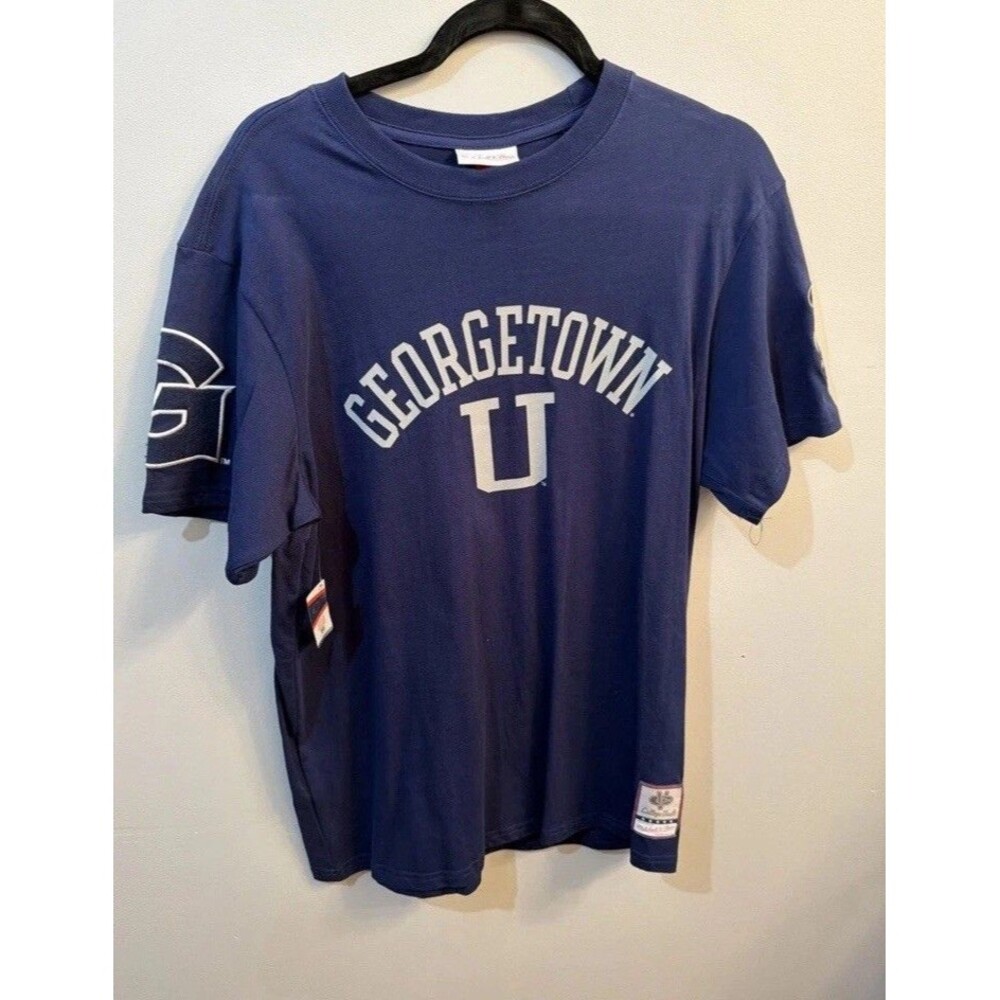 Mitchell & Ness Georgetown University NCAA Champ City Tee Medium Navy